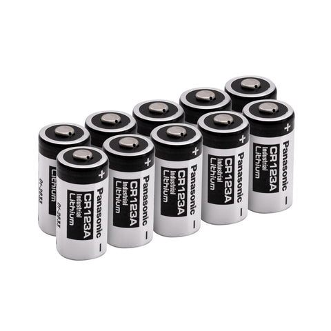 10 PCS of Panasonic Lithium CR123A 3V Batteries (39131)