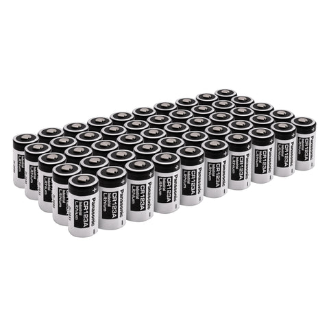 (50-pack) Panasonic Lithium CR123A 3V Batteries (39136)