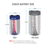 50 Pcs Tenergy Propel CR2 3V Lithium Battery with PTC (39156)