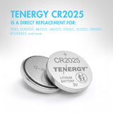 Tenergy CR2025 3V Lithium Button Cells, 5pcs (1 Card) (40001)
