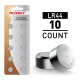 Tenergy AG13 / LR44 1.5V Alkaline Button Cells, 10pcs (1 Card) (40013)