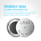 Tenergy AG13 / LR44 1.5V Alkaline Button Cells, 20pcs (2 x (40033)
