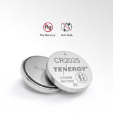 Tenergy CR2025 3V Lithium Button Cells, 10pcs (2 x Cards) (40035)