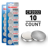 Tenergy CR2032 3V Lithium Button Cells, 10pcs (2 x Cards) (40037)