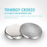 Tenergy CR2032 3V Lithium Button Cells, 10pcs (2 x Cards) (40037)