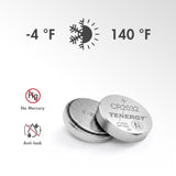 Tenergy CR2032 3V Lithium Button Cells, 10pcs (2 x Cards) (40037)
