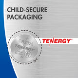 Tenergy CR2032 3V Lithium Button Cells, 10pcs (2 x Cards) (40037)