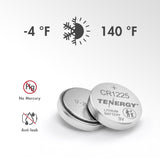 Tenergy CR1225 3V Lithium Button Cells, 10pcs (1 Cards) (40041)