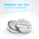 Tenergy CR1225 3V Lithium Button Cells, 20pcs (2 x Cards) (40042)