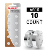 Tenergy AG10/LR1130 1.5V Alkaline Button Cells, 10pcs (1 Card) (40046)