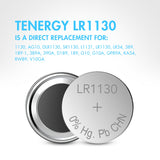 Tenergy AG10/LR1130 1.5V Alkaline Button Cells, 10pcs (1 Card) (40046)