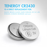 Tenergy CR2430 3V Lithium Button Cells, 5pcs (1 Card) (40047)