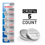 Tenergy CR2016 3V Lithium Button Cells, 5pcs (1 Card) (40050)