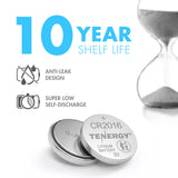 Tenergy CR2016 3V Lithium Button Cells, 5pcs (1 Card) (40050)