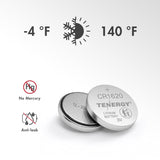 Tenergy CR1620 3V Lithium Button Cells, 5pcs (1 Card) (40062)