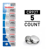 Tenergy CR927 3V Lithium Button Cells, 5pcs (1 Card) (40065)