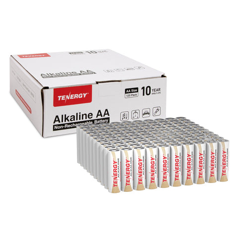 Combo: 120pcs Tenergy AA Size (LR6) Alkaline Batteries (40393)