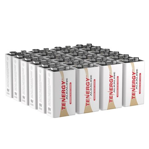Tenergy 24pcs 9V Size (6LR61) Alkaline Batteries (40399)