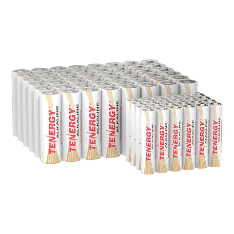 Tenergy combo: 72 pcs Tenergy Alkaline Batteries (48AA/24AAA) (40404)