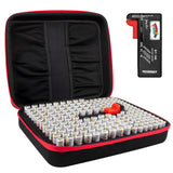 Tenergy 200 Batteries and Large Battery Organizer Storage Case (40450)
