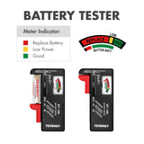 Tenergy 200 Batteries and Large Battery Organizer Storage Case (40450)