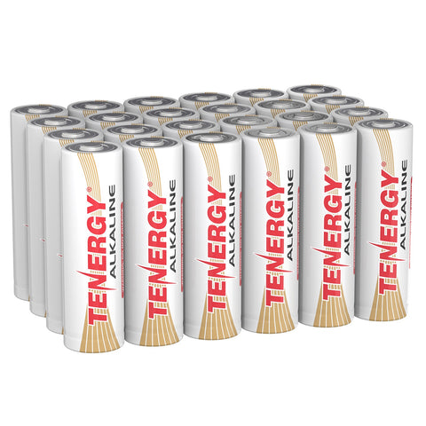 1 Box: 24pcs Tenergy AA Size (LR6) Alkaline Batteries (40900)