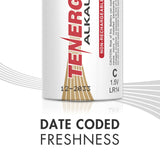 Tenergy 12pcs C Size (LR14) Alkaline Batteries (40902)