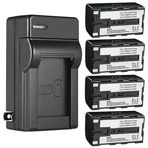Topcon BT-60Q Battery - 4 Pieces and AC Wall Battery Charger