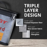 Tenergy Fire Retardant Lipo Zipper Bag, 8.5 x 6.5 x 5.7inch (52027)