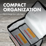 Tenergy 2-pk, Fire Retardant Lipo Battery Bags for Charging (52028)