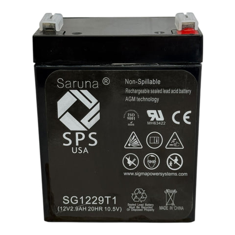 Saruna SG1229T1 12V 2.9Ah AGM battery, supplier product view 3