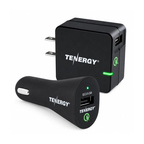 Tenergy 18W Fast USB Charger Combo Kit - Dual Wall & Car Fast (59088)