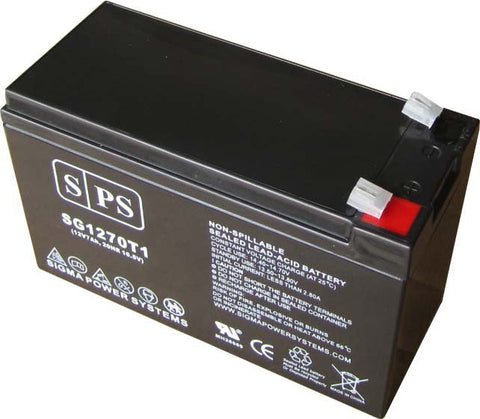Sigma SG1270T1 12V 7Ah AGM battery, label and terminal view