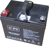 Sigma SG12350FP 12V 35Ah AGM battery, label and terminal view