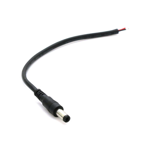 DC Power Plug Male Connector with Bare Leads OD: 5.5mm ID: (80222)