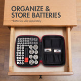 Tenergy Battery Organizer Storage Case With Tester, Includes (80524)