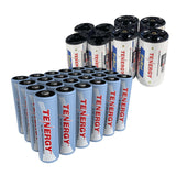 Combo: 24 pcs Tenergy AA 2500mAh NiMH Rechargeable Batteries + (90081)