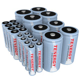 Combo: Tenergy NiMH Rechargeable Batteries (8AA/8AAA/4C/4D) (90101)