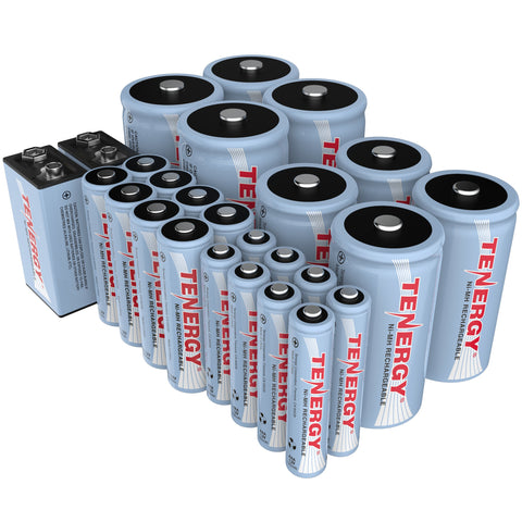 Combo: 26pcs Tenergy NiMH Rechargeable Batteries (90102)
