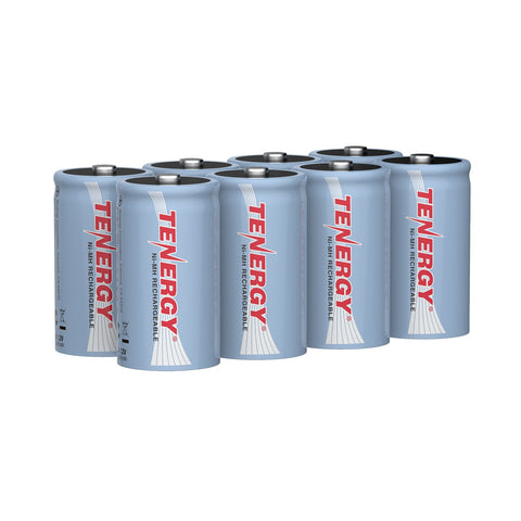Tenergy D 10,000mAh NiMH Rechargeable Batteries 8pcs (90111)