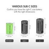 Tenergy 50 PCS 4/5 Sub C 2000mAh NiMH Rechargeable Batteries (90132)