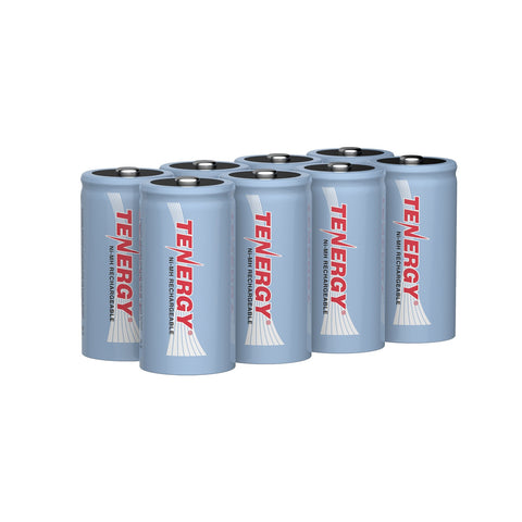 Tenergy NIMH C 1.2V 5000mAh Rechargeable Batteries, 8-pack (90155)