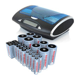 Combo: Tenergy T9688 Universal LCD Battery Charger + 26 NiMH (90193)