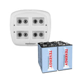 Combo: Tenergy TN136 4-bay 9V Smart Charger + 4pcs 9V 250mAh (90238)