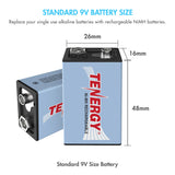 Combo: Tenergy TN136 4-bay 9V Smart Charger + 8pcs 9V 250mAh (90239)