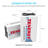 Combo: Tenergy TN136 4-bay 9V Smart Charger + 4pcs Premium 9V (90242)
