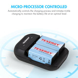 Combo: Tenergy TN141 2-Bay 9V Charger + NiMH 9V 250mAh (90257)