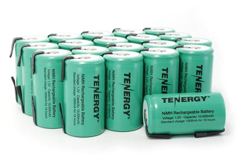 Combo: 20pcs Tenergy D 10,000mAh NiMH Rechargeable Batteries (90277)