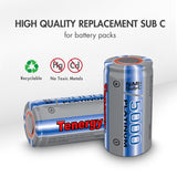 Combo: 10pcs of Tenergy NiMH SubC 5000mAh Flat Top (90288)