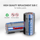 Combo: 10pcs of Tenergy NiMH SubC 5000mAh Flat Top (90289)